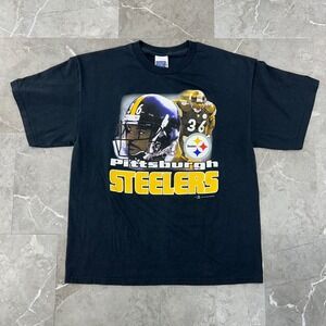 Vintage Pittsburgh Steelers Graphic Tee Mens Large Jerome Bettis Shirt The Bus
